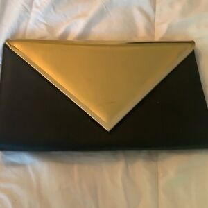 Aldo Black and Gold Clutch